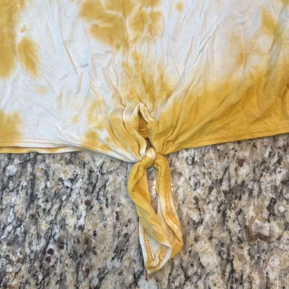 Kids Yellow Tie-Dye Tank Top